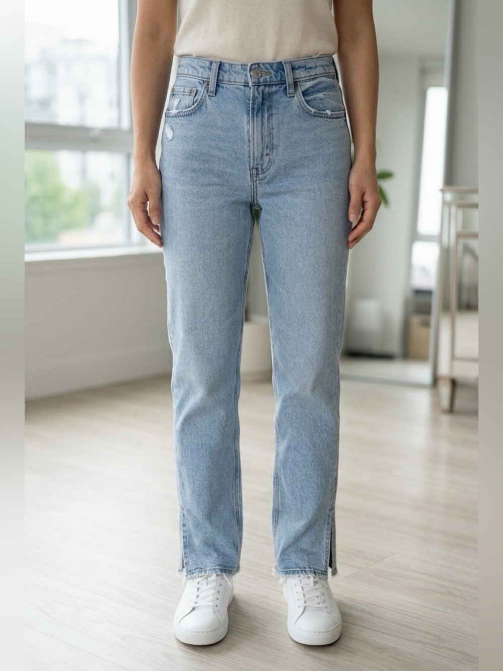 Abercrombie & Fitch Light Wash Straight-Leg Jeans